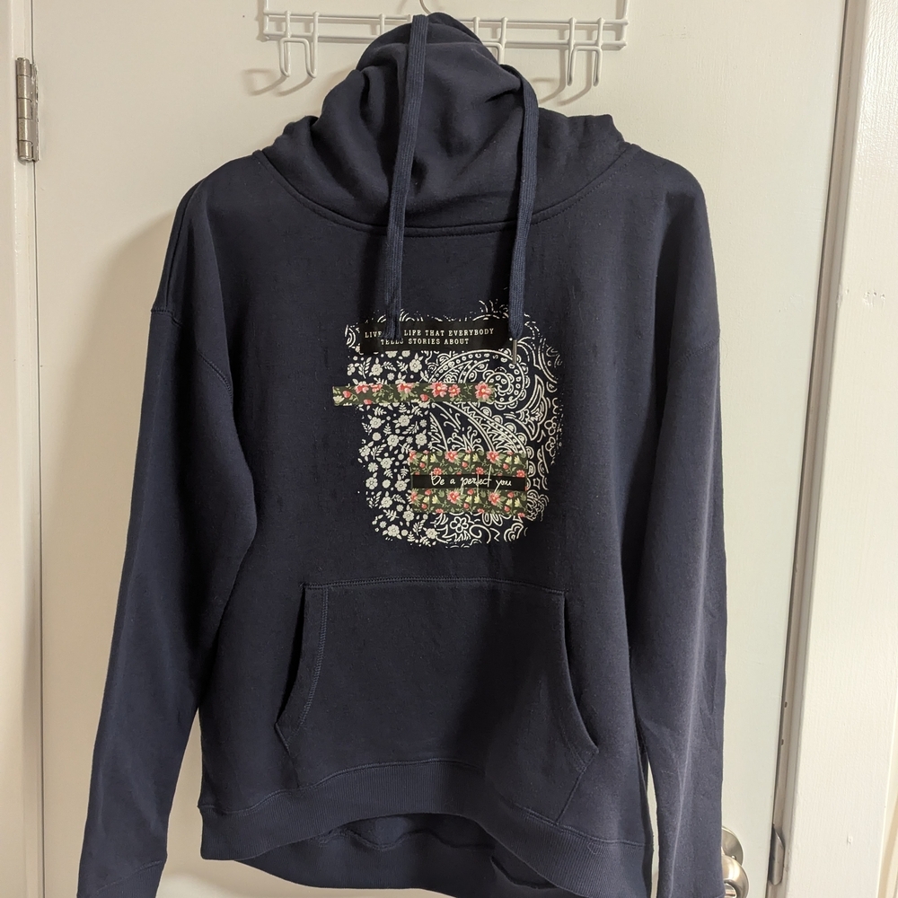 Atmosphere Navy Hoodie with Graphic
